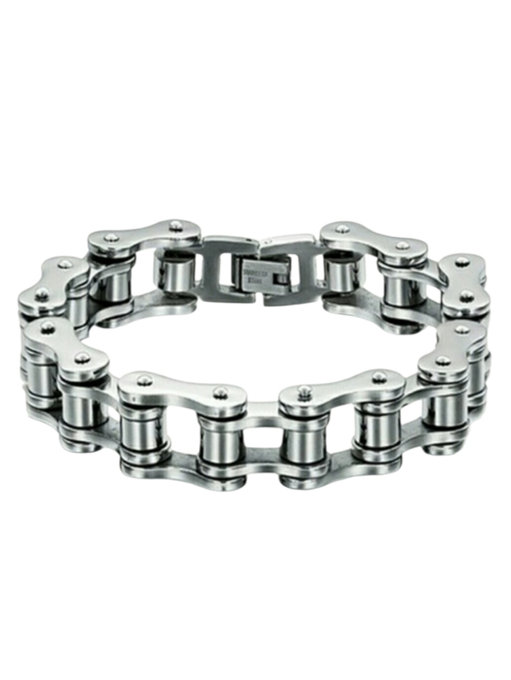 Titanium Steel Machine Biker Chain Bracelet 8.5"